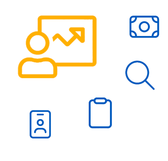 Icons representing claims insights.